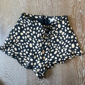 Stone Cold Fox Black and Cream High Waist Shorts